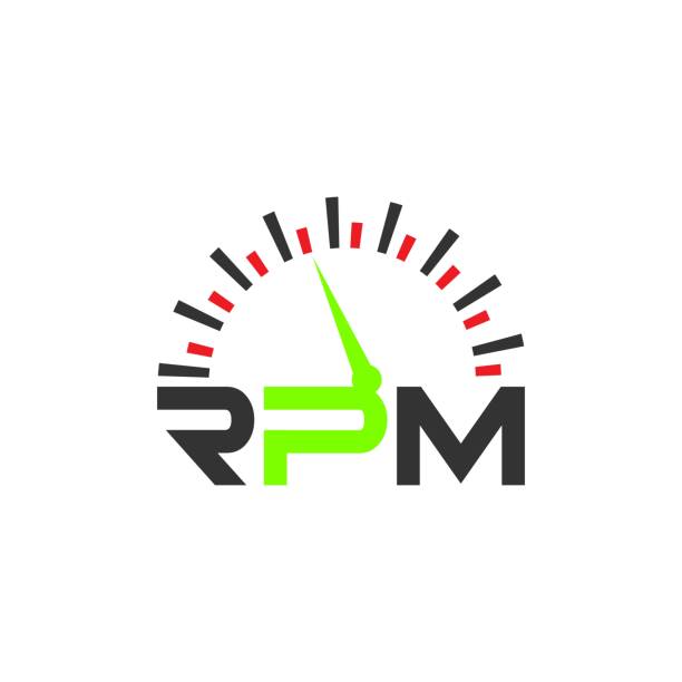 ilustrações de stock, clip art, desenhos animados e ícones de rpm logo icon monogram design. vector graphic design template element. - speedometer odometer car rpm