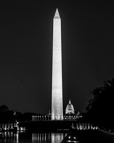 Washington Monument and Capital Building in Washington DC