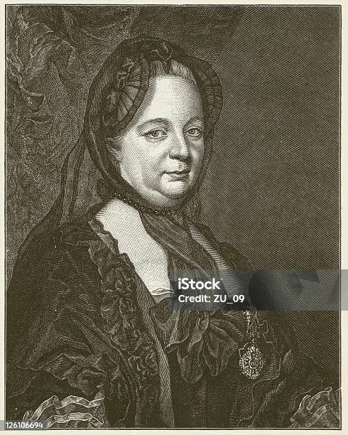 Maria Theresa Von Joseph Ducreux Stock Vektor Art und mehr Bilder von Donaumonarchie - Donaumonarchie, Großherzogin Maria Teresa von Luxemburg, Erwachsene Person