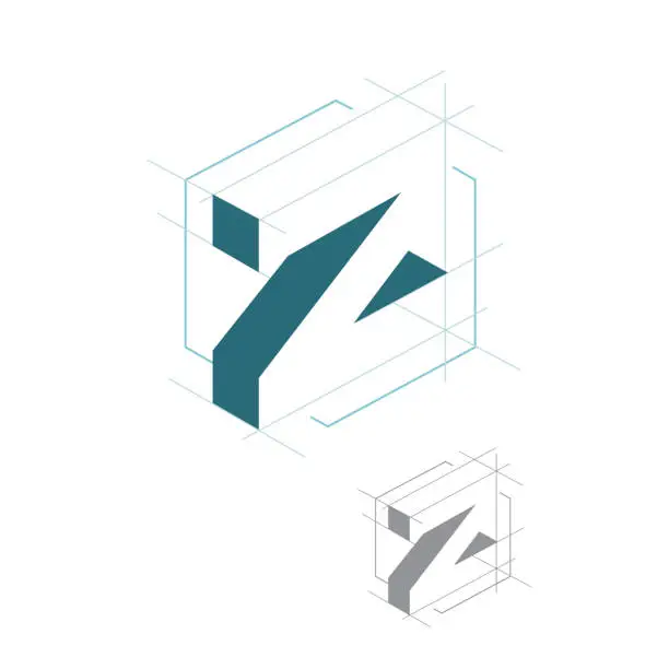 Vector illustration of creative Letter Z initial logo design vector template