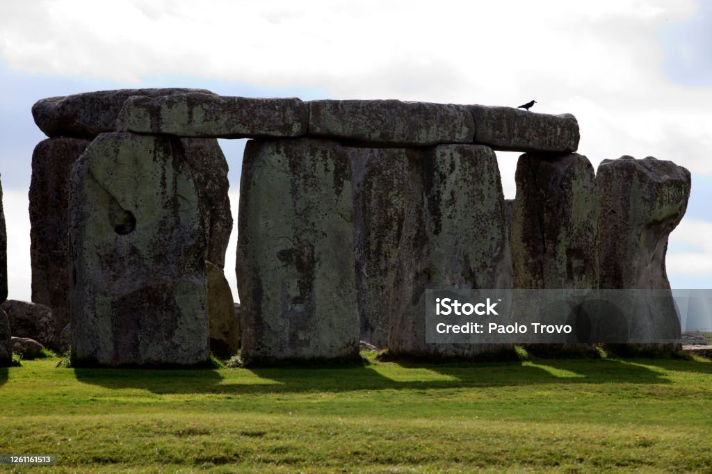 England, United Kingdom, Europe. Stonehenge (England), UK - August 06, 2015: Stonehenge megalithic site, Amesbury, Wiltshire , England, United Kingdom. Archaeology Stock Photo