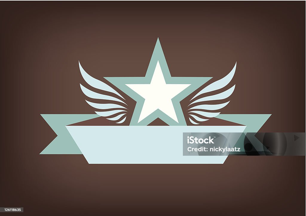 Emblème de Star - clipart vectoriel de Aile d'animal libre de droits