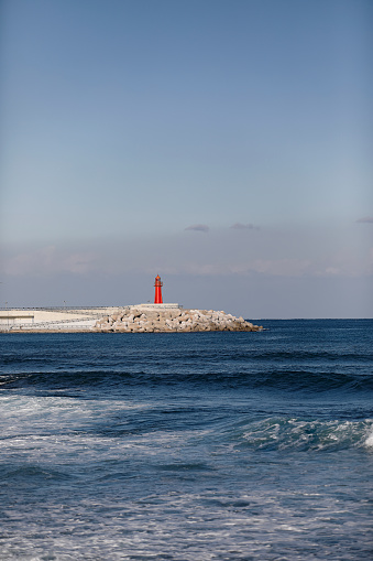 Beach scenery, Lighthouse