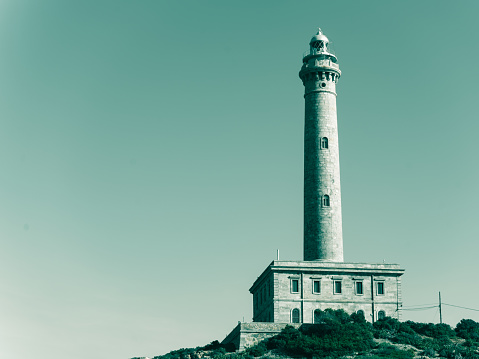 Cape Palos lighthouse, Cartagen Murcia region, Spain. Tourist site