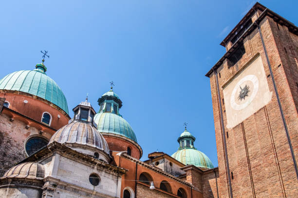 Italy - Treviso Cathedral & Clock Tower stock photo