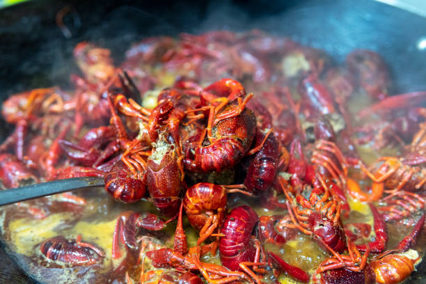 istock Spicy crayfish cooked in a wok in Guangdong. 1261284378