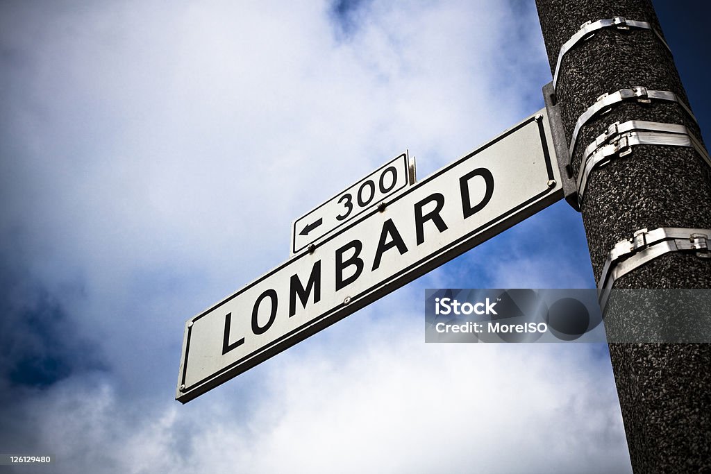 Lombard street - 로열티 프리 0명 스톡 사진