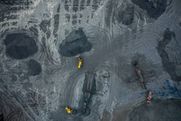 istock Coal mineral exploitation, aerial view. 1261307482