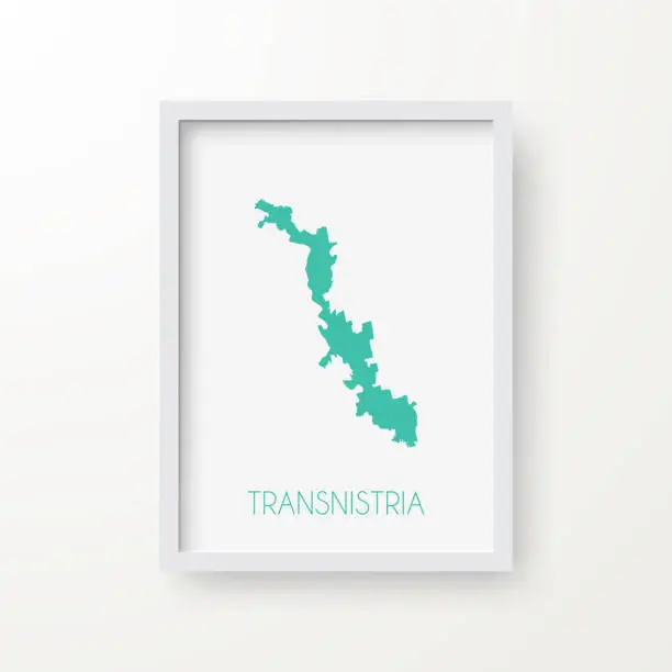 Vector illustration of Transnistria map in a frame on white background