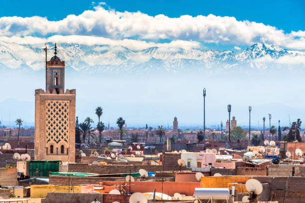 istock Marrakech with the Atlas Mountains in the background / Morocco 1261310872