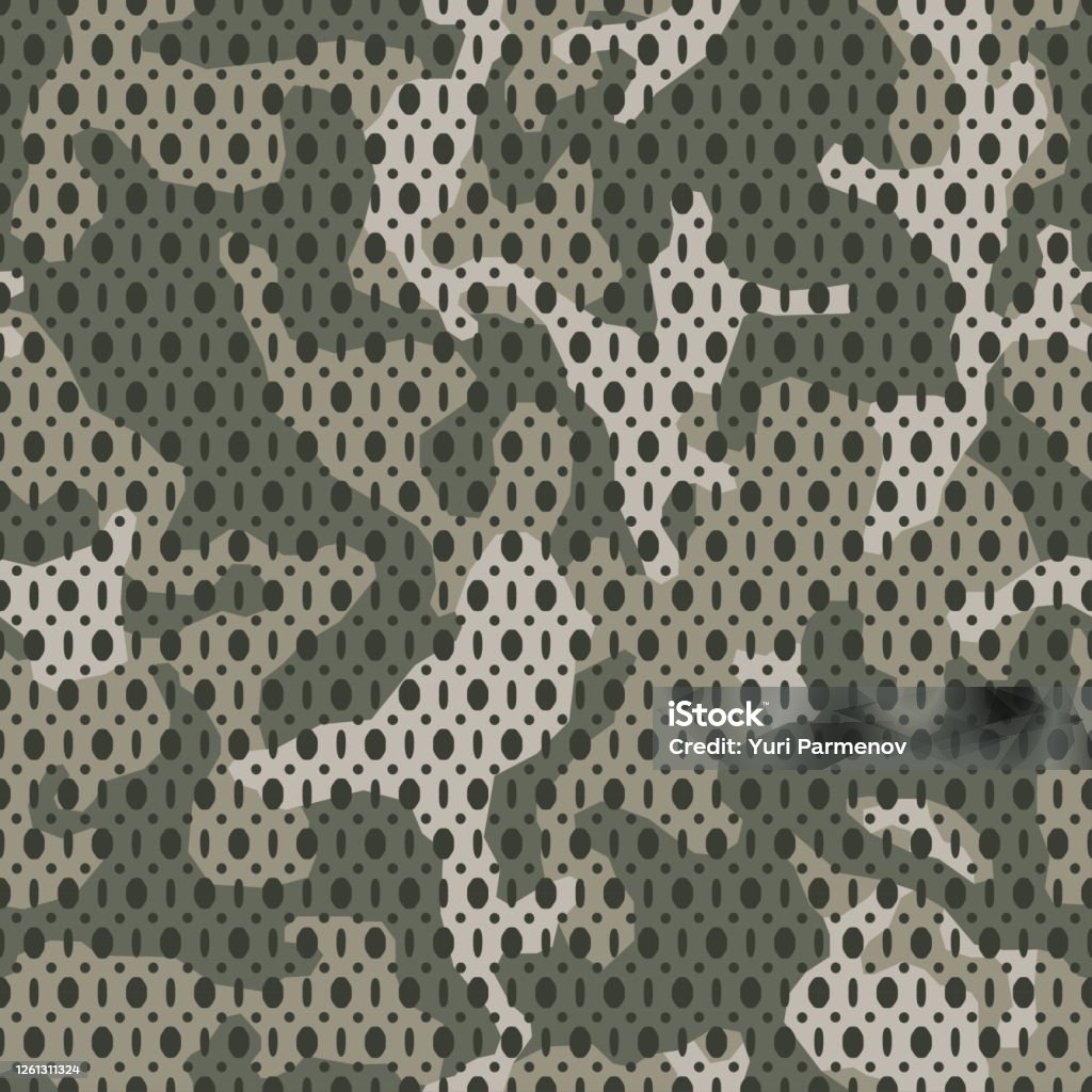 Hurtig Udfyld protestantiske Vector Camouflage Seamless Mesh Pattern Khaki Camo Design For Tshirt  Military Background With Holes Army Clothing Woven Fabric Effect Texture  Stock Illustration - Download Image Now - iStock