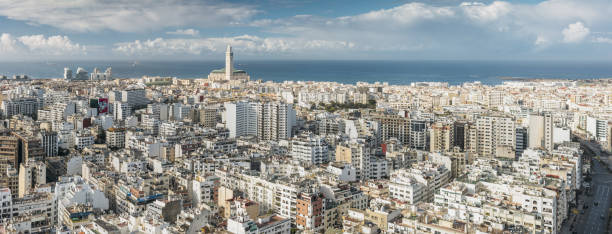 касабланка видно сверху - casablanca стоковые фото и изображения