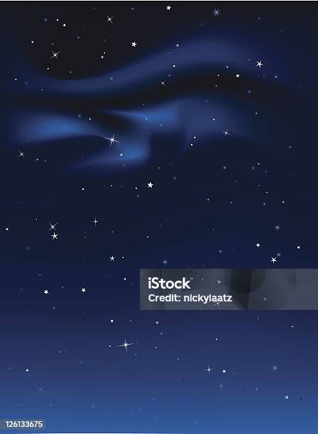 Gwieździsta Noc Niebo Z Dołu Earthy Glow - Stockowe grafiki wektorowe i więcej obrazów Astronomia - Astronomia, Bez ludzi, Błyszczący