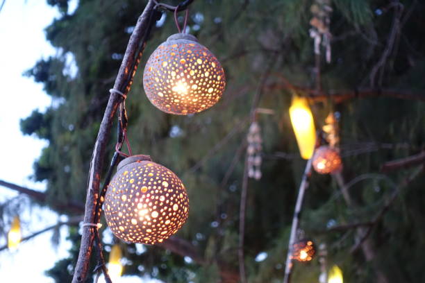 istock Enchanting Beach Warm Environment Lights Decoration 1261360372