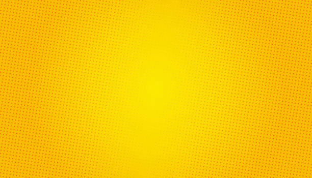 kuvapankkikuvitukset aiheesta pop artin tausta. retro pistetty tausta. vektorikuva. halftone keltainen pop-taide - eloisa väri