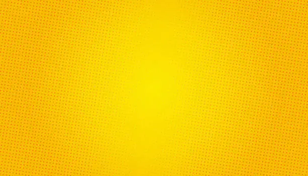 Vector illustration of Pop Art background. Retro dotted background. Vector illustration. Halftone yellow pop art