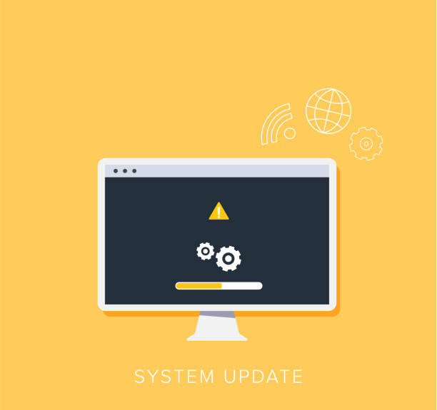 обновление системы изменение новой версии программного обеспечения. - installing computer computer equipment computer icon stock illustrations