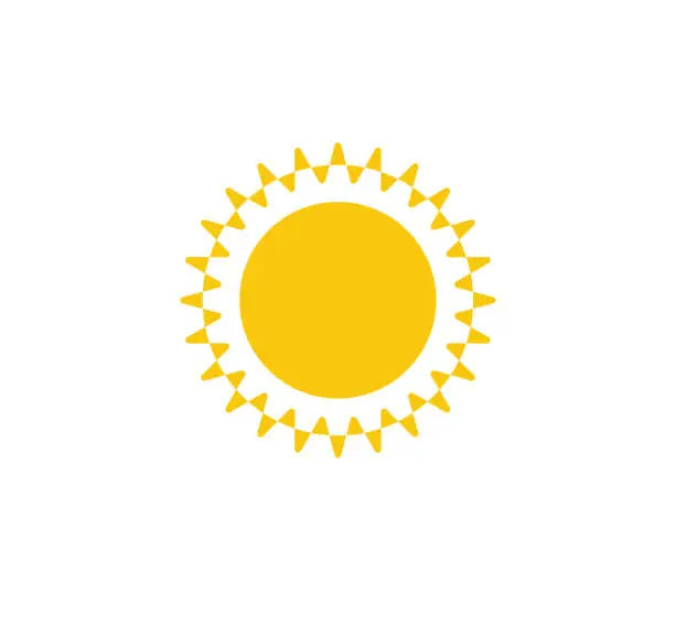 Vector illustration of Flat sun icon