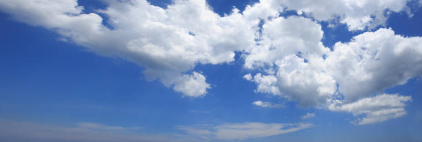 istock white clouds in the blue sky , panorama 1261407786