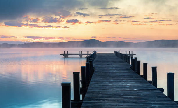 istock Dawn at Lake Woerthsee 1261424106