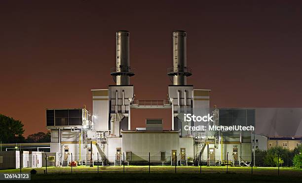 공업주 미흡함 야간에만 가스 발전소에 대한 스톡 사진 및 기타 이미지 - 가스 발전소, 독일, 0명
