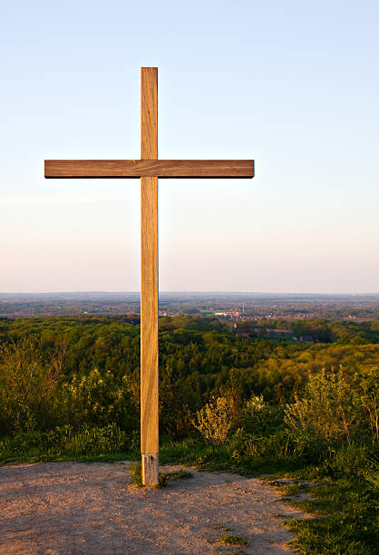 cruz de madeira - ibbenbüren imagens e fotografias de stock