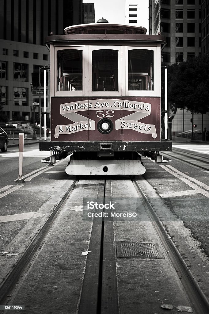 케이블 카 San Francisco, California Street - 로열티 프리 0명 스톡 사진