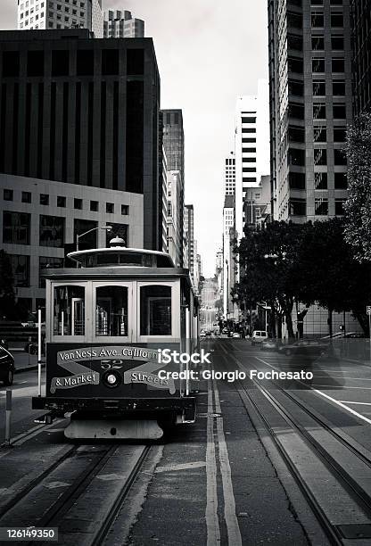 Cable Car In San Francisco Stock Photo - Download Image Now - Cable Car, San Francisco - California, Avenue