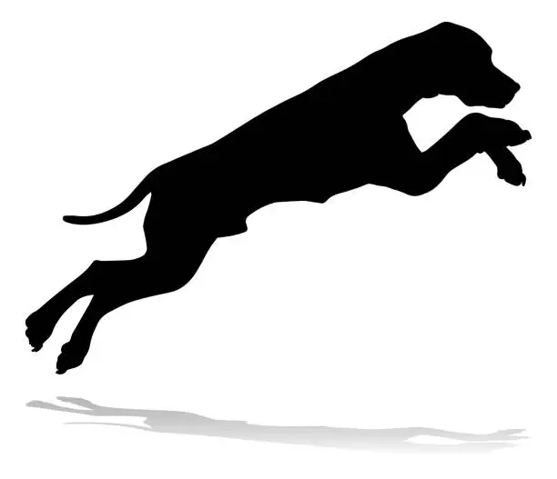 Vector illustration of Dog Silhouette Pet Animal