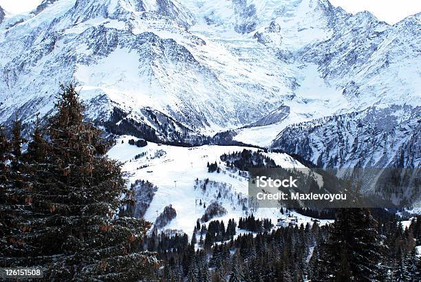 Chamonix Valley Stock Photo - Download Image Now - Adventure, Aerial View, Beauty In Nature