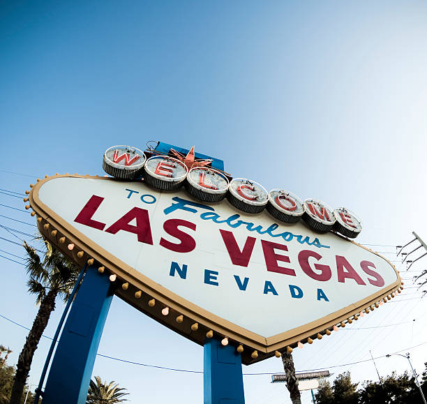 ようこそ。素敵なラスベガスのサイン - welcome to fabulous las vegas sign blank las vegas metropolitan area sign ストックフォトと画像