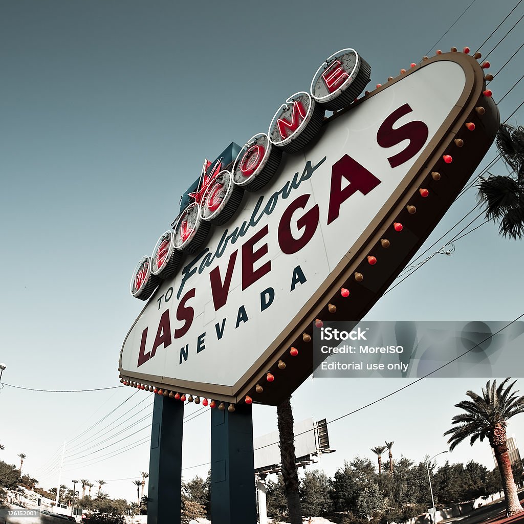 Herzlich willkommen im Las Vegas Sign - Lizenzfrei Amerikanische Kontinente und Regionen Stock-Foto