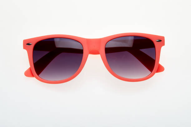 istock Orange sunglasses isolated on white background 1261524452