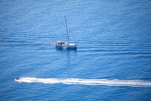 Catamaran sailing on the Mediterranean Sea, Croatia
