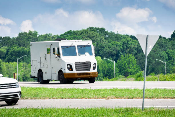 istock Unmarked Armored Car in Traffic 1261600106
