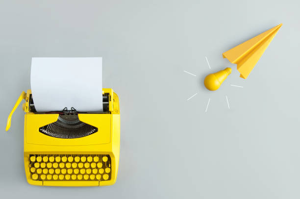 istock New idea paper aeroplane and typewriter 1261620520