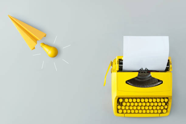 istock New idea paper aeroplane and typewriter 1261621045