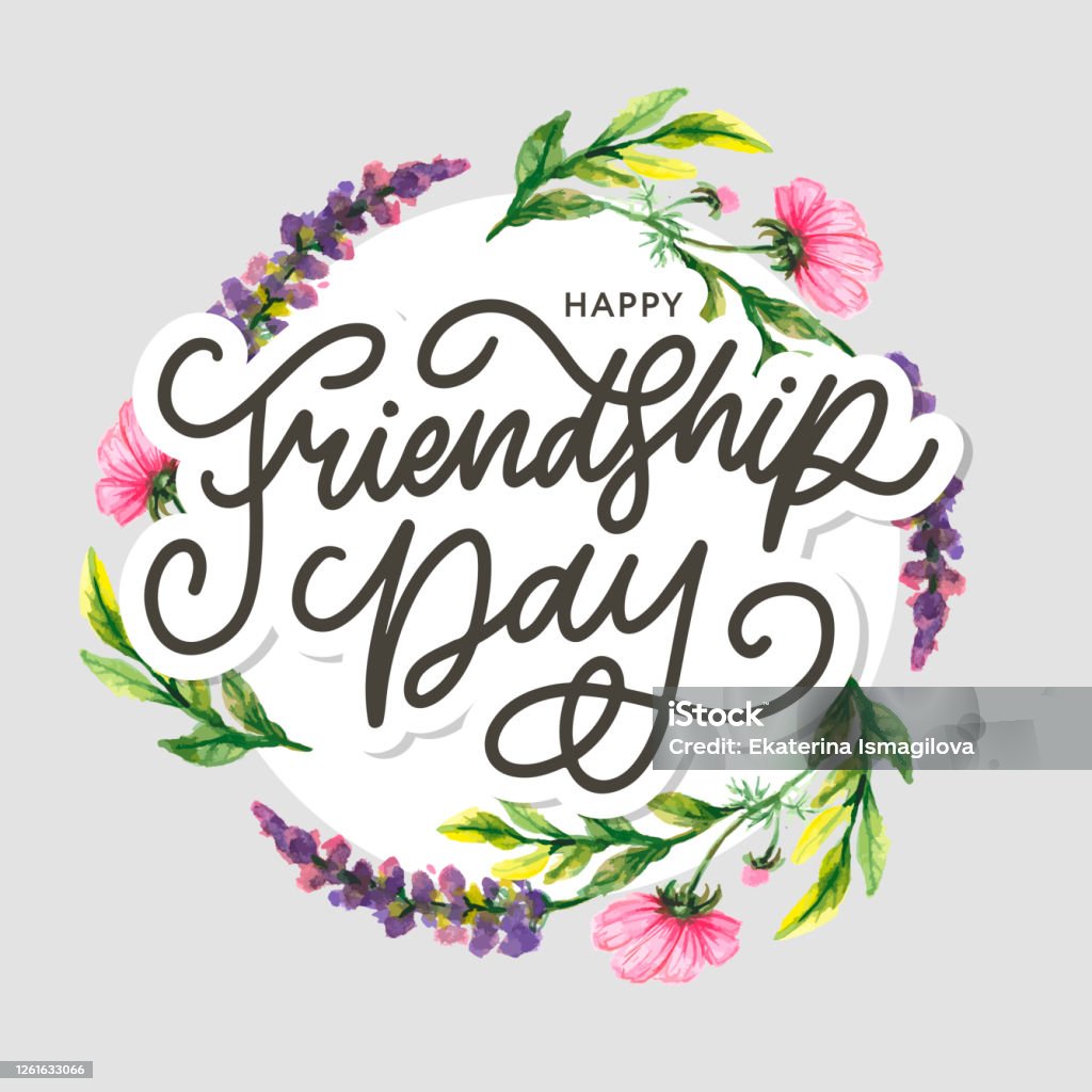 Friendship Day Vector Illustration With Text And Elements For ...