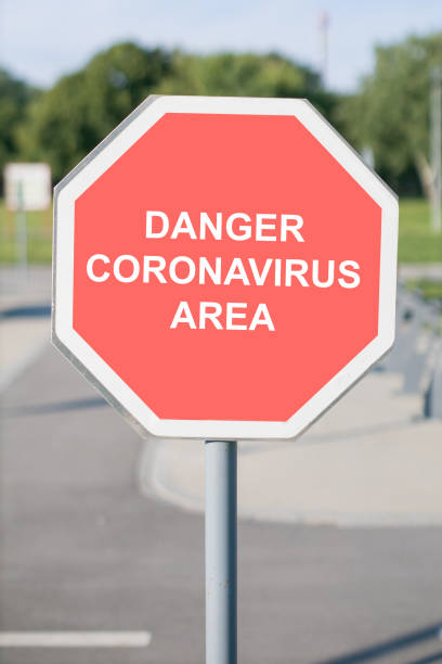istock danger coronavirus area sign 1261633627