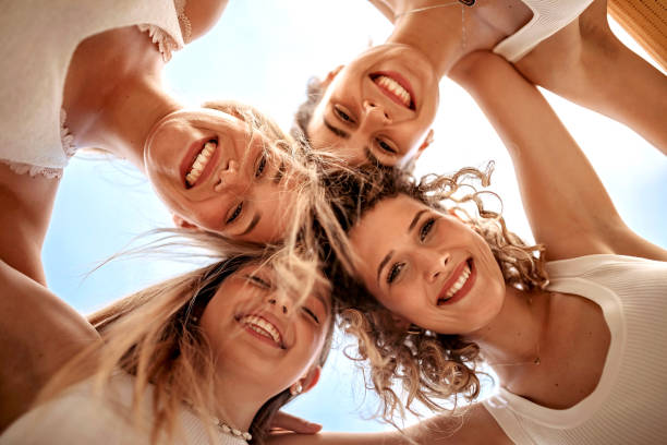 istock Smiled women on selfie after training 1261649992