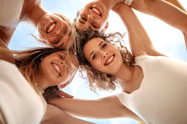 istock Smiled women on selfie after training 1261651617