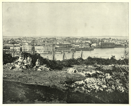 Vintage photograph of Havana, Cuba in the 19th Century