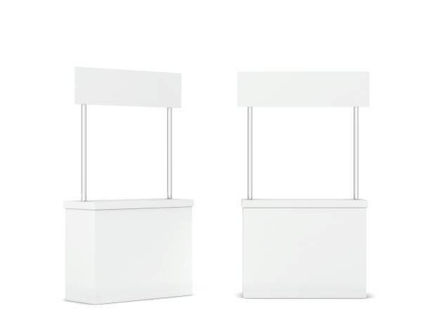istock Blank promo counter stand mockup 1261678041