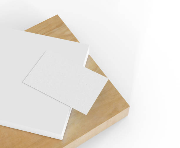 istock 3D Illustration. Blank business cards mockup. 1261693925