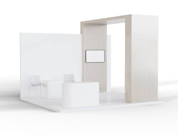 istock 3D Illustration. Exhibition stand mockup. 1261694211