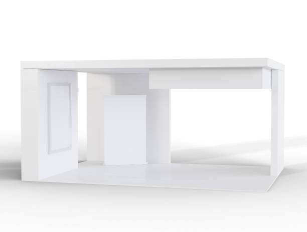 istock 3D Illustration. Exhibition stand mockup. 1261694357