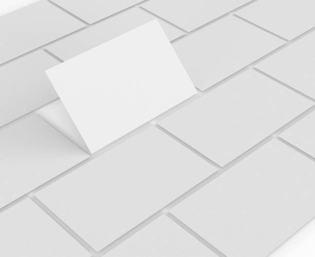 istock 3D Illustration. Blank business cards mockup. 1261694363