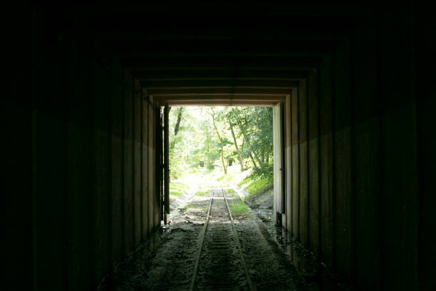istock Railways. View through the railway tunnel. 1261732045