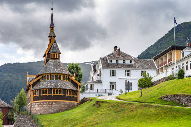 istock St. Olaf's Church. Balestrand, Nortway. 1261740125