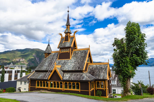 istock St. Olaf's Church. Balestrand, Nortway. 1261740129